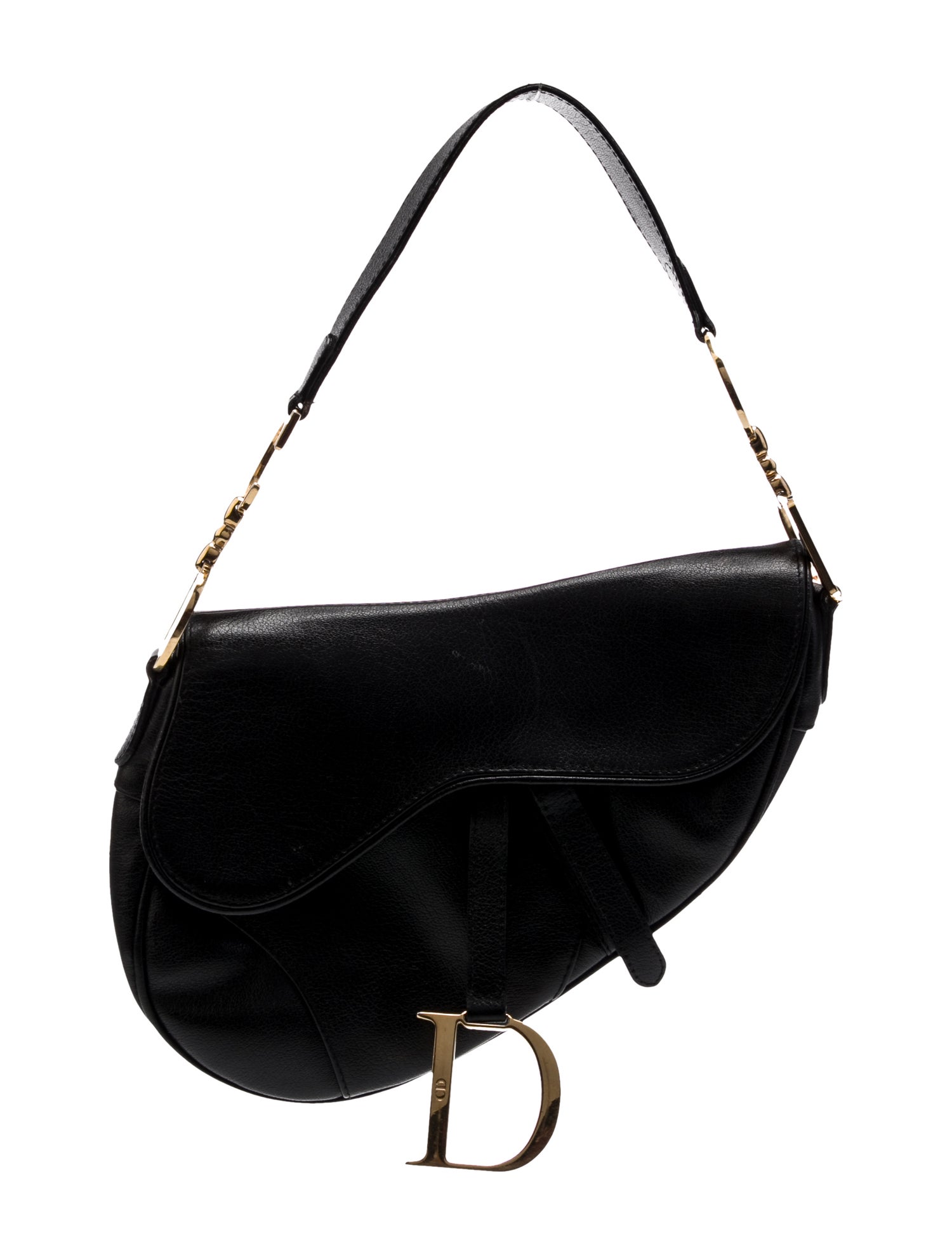 Christian Dior Leather Dior Saddle Grained Calfskin Small